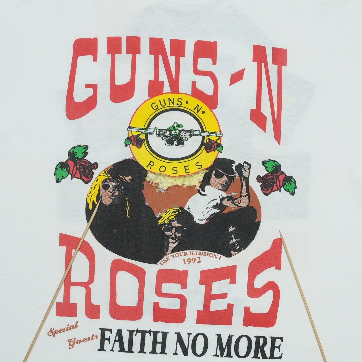 1992 Guns N Roses Faith No More Tour Shirt Detail 3