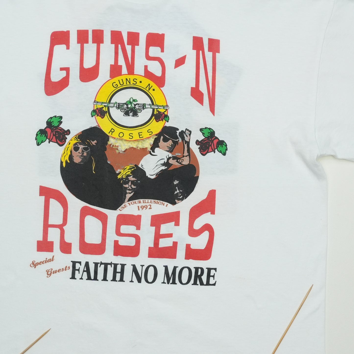 1992 Guns N Roses Faith No More Tour Shirt Detail 4
