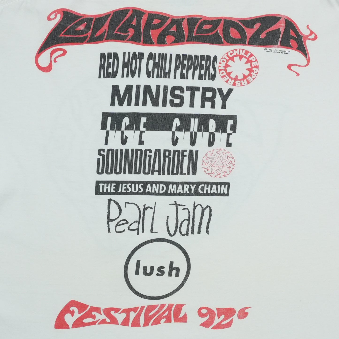 1992 Lollapalooza Shirt Detail 6