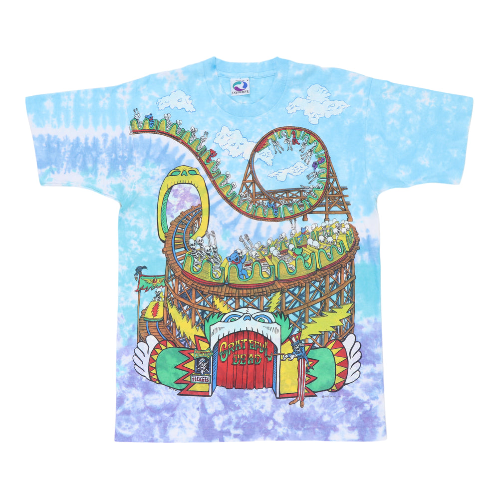 1993 Grateful Dead Roller Coaster Tie Dye Shirt
