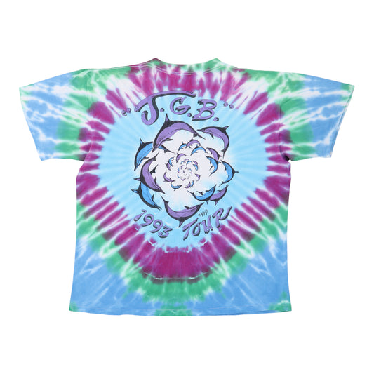 1993 Jerry Garcia Brand Tour Tie Dye Shirt Back