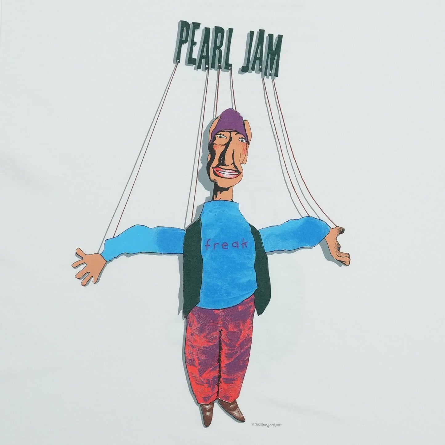 1993 Pearl Jam Freak Tour Shirt Detail 1