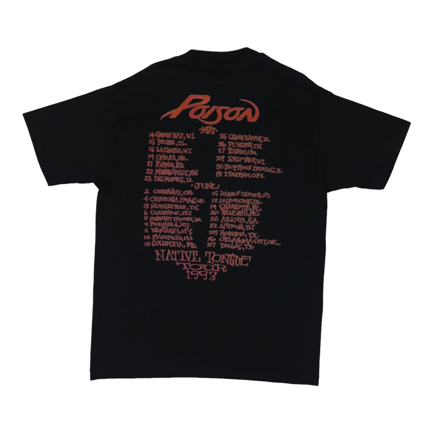 1993 Poison Native Tongue Tour Shirt