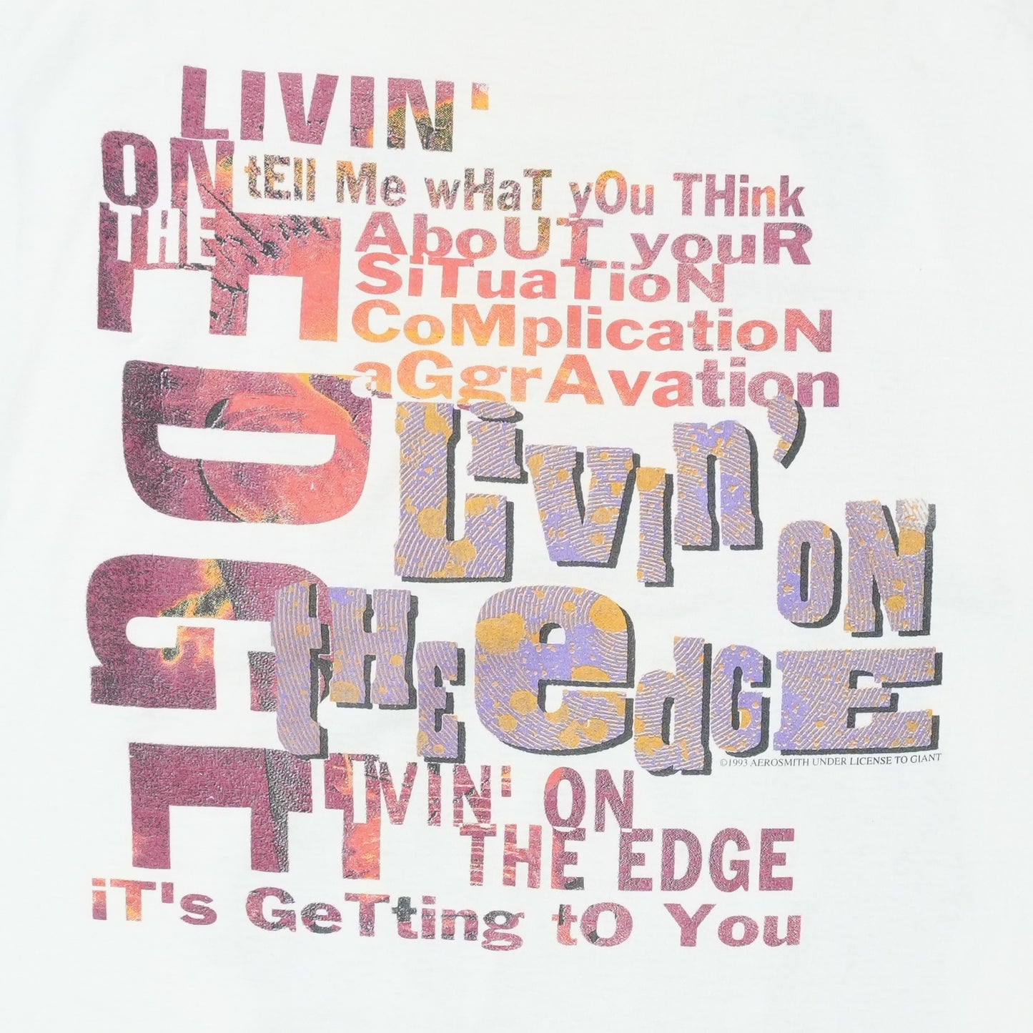 1993 Aerosmith Get A Grip Livin On The Edge Shirt
