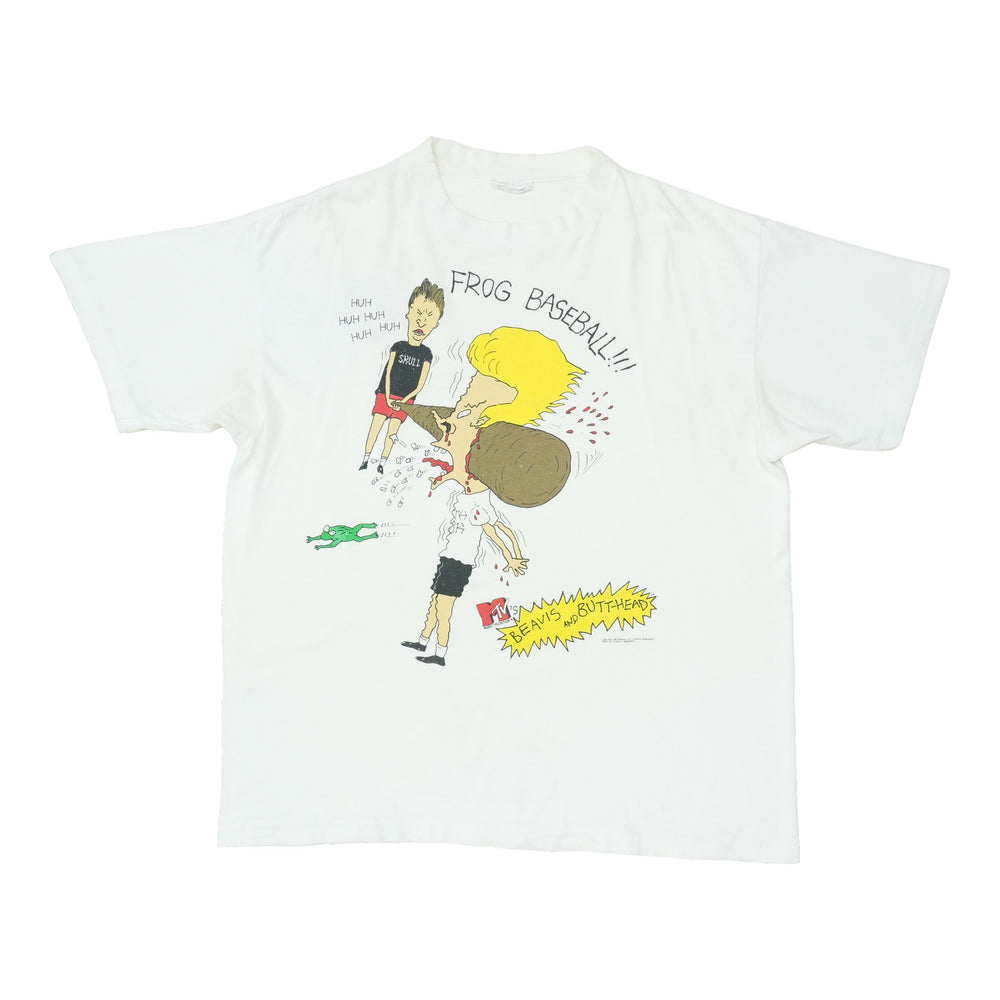 1993 Beavis And Butt-Head Frog Baseball Shirt