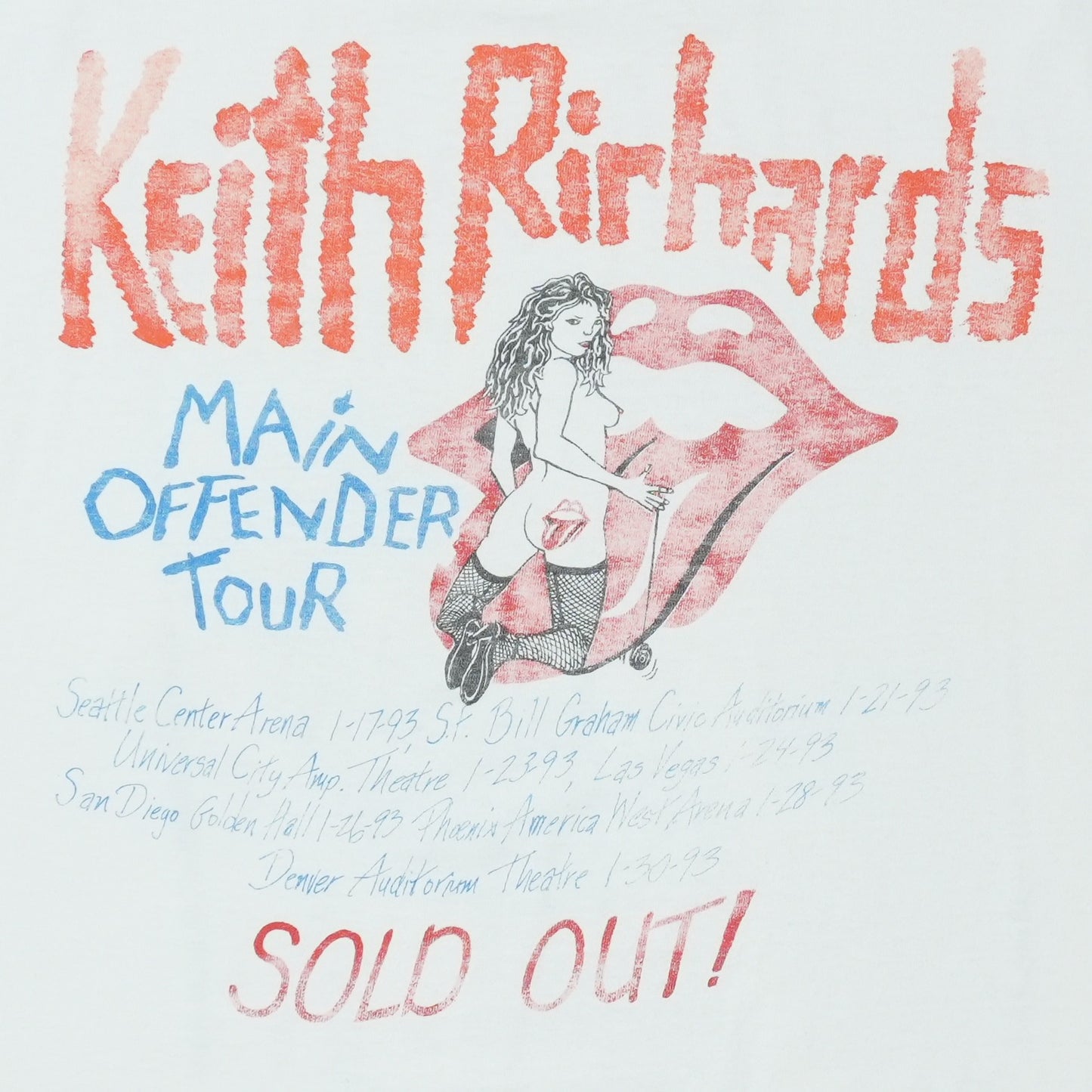 1993 Keith Richards Main Offender Tour Shirt