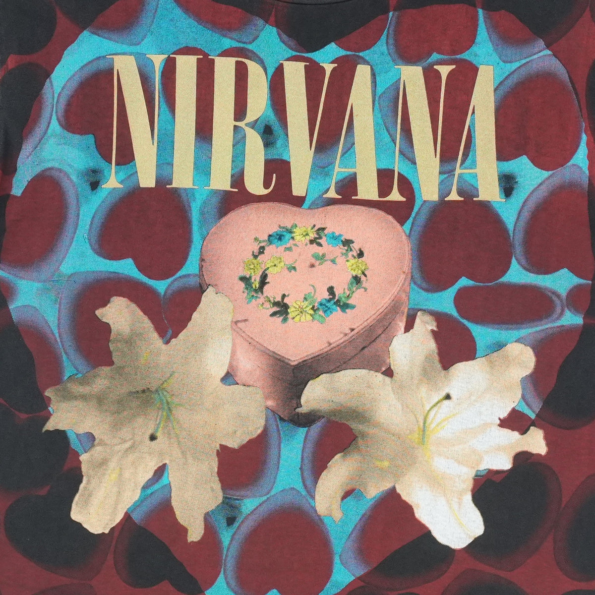 1993 Nirvana Heart Shaped Box All Over Print Shirt
