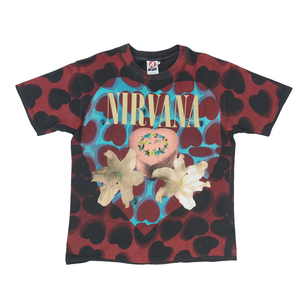 1993 Nirvana Heart Shaped Box All Over Print Shirt
