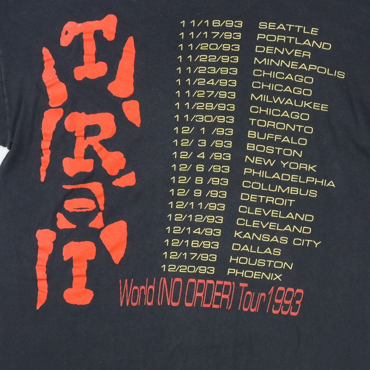 1993 Todd Rundgren No World Order Tour Shirt