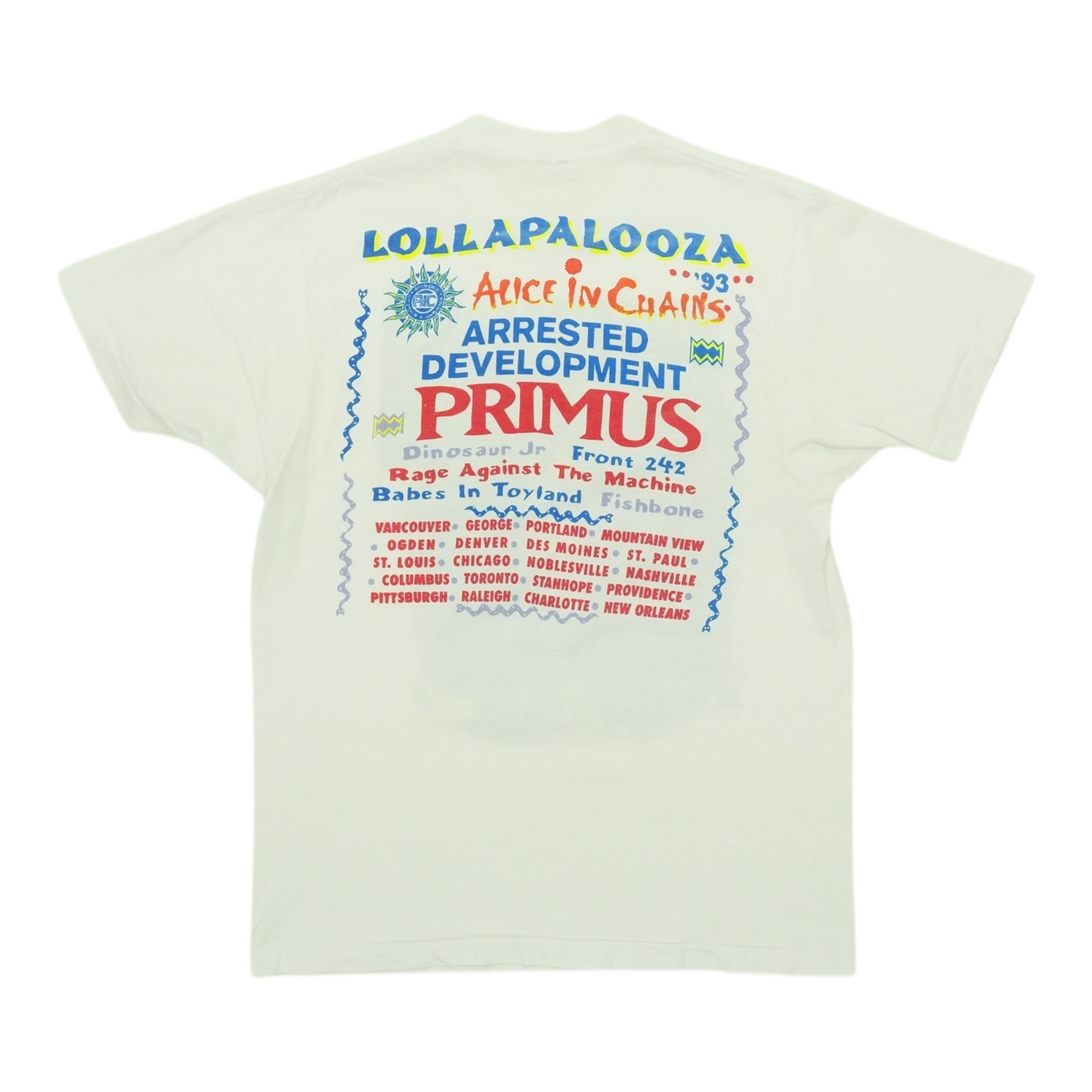 1993 Lollapalooza Music Festival Tour Shirt