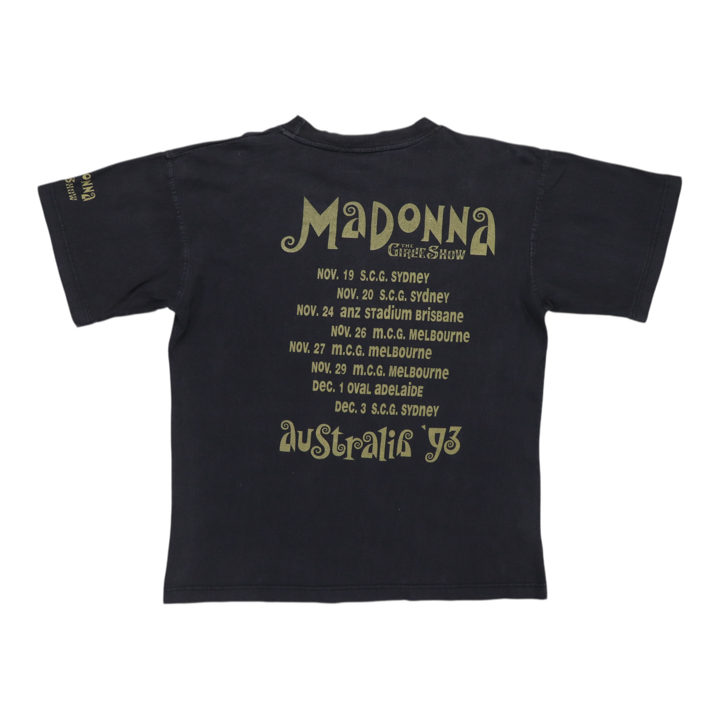 1993 Madonna Girlie Show Australia Tour Shirt
