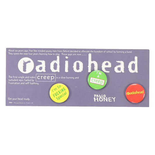 1993 Radiohead Pablo Honey Promo Button Set