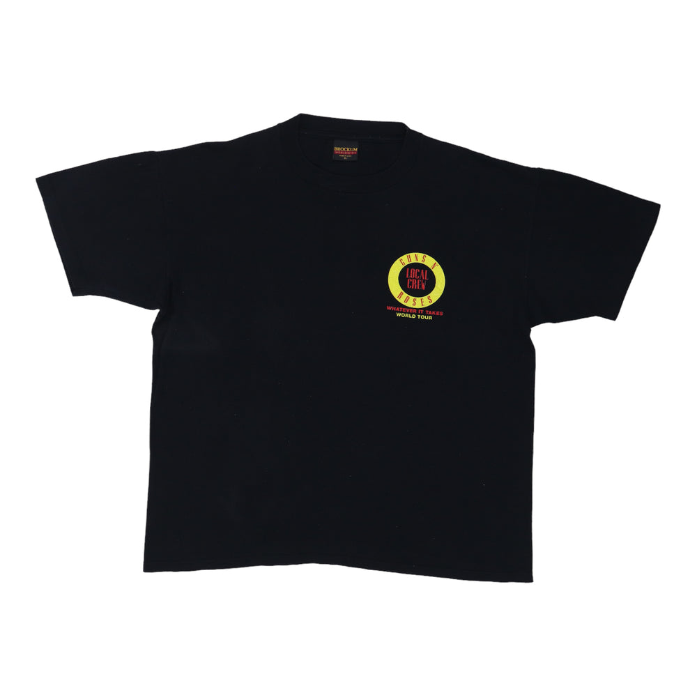 1991 Guns N Roses Whatever It Takes World Tour Crew Shirt