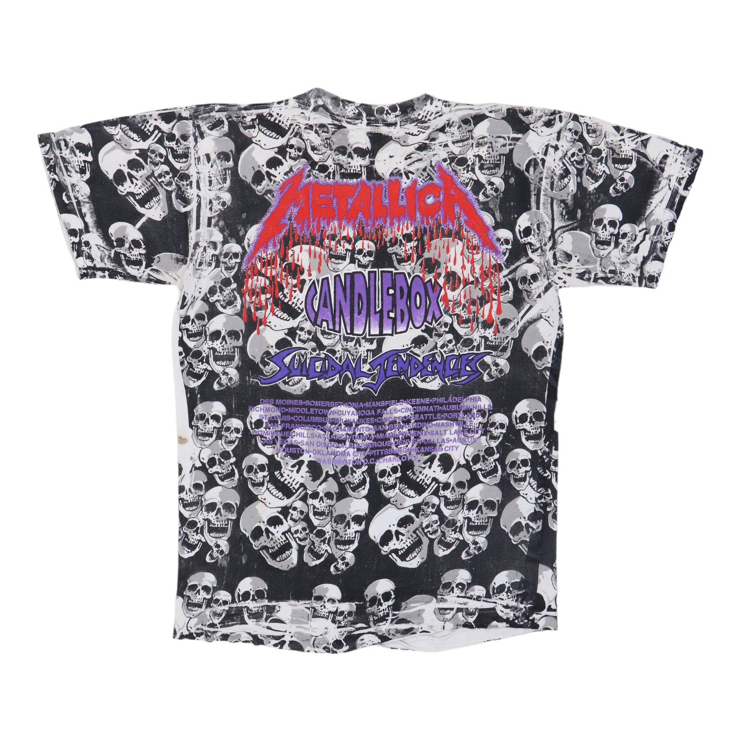 1994 Metallica Binge And Purge All Over Print Tour Shirt