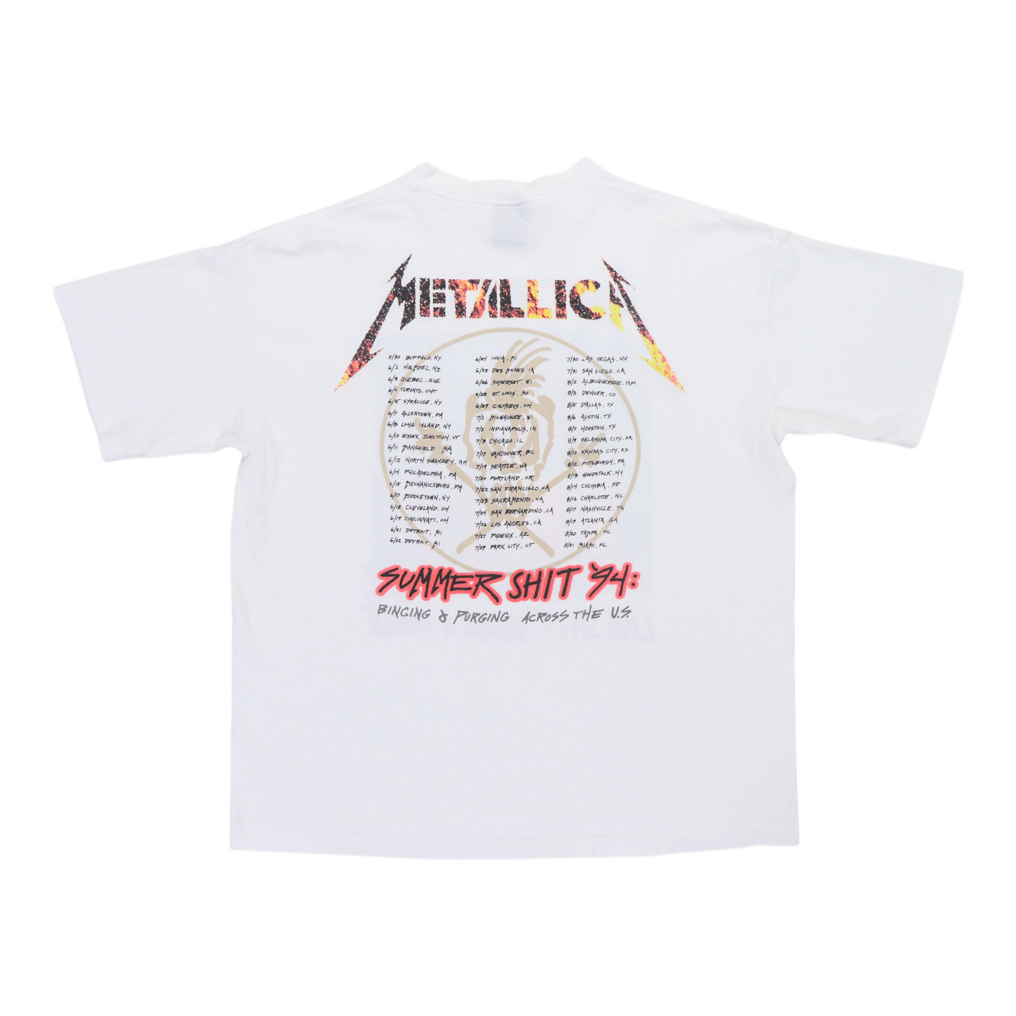 1994 Metallica Summer Shit Tour Shirt