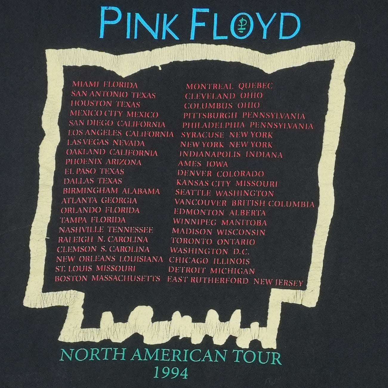 1994 Pink Floyd Division Bell Tour Shirt
