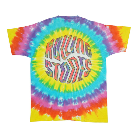 1994 Rolling Stones Liquid Blue Tie Dye Shirt Back