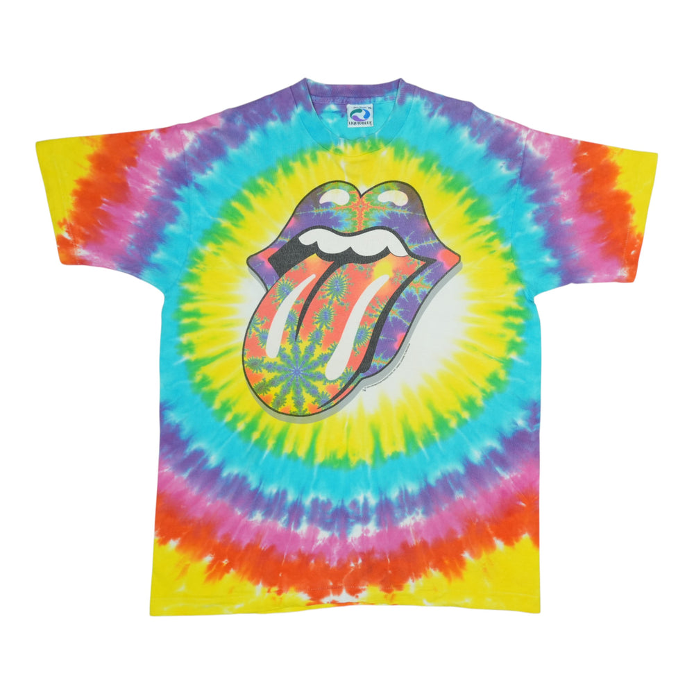 1994 Rolling Stones Liquid Blue Tie Dye Shirt