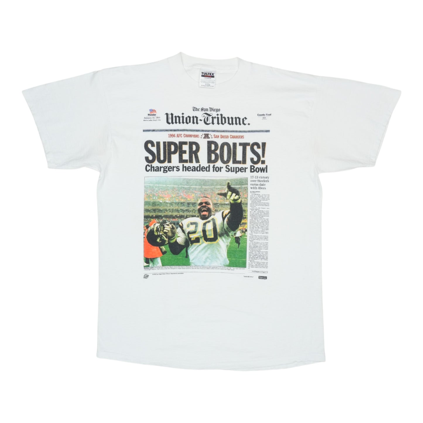 1994 San Diego Chargers Super Bolts Shirt