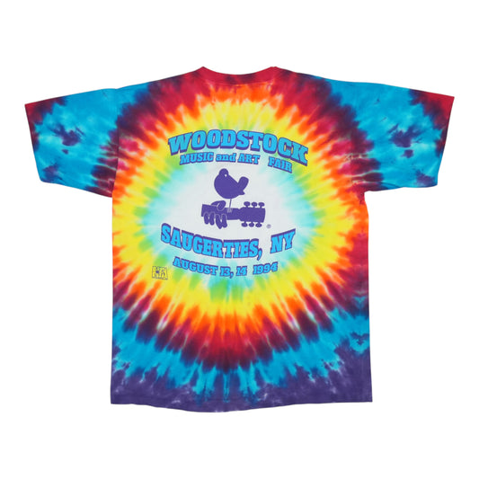 1994 Woodstock Music Festival Tie Dye Concert Shirt