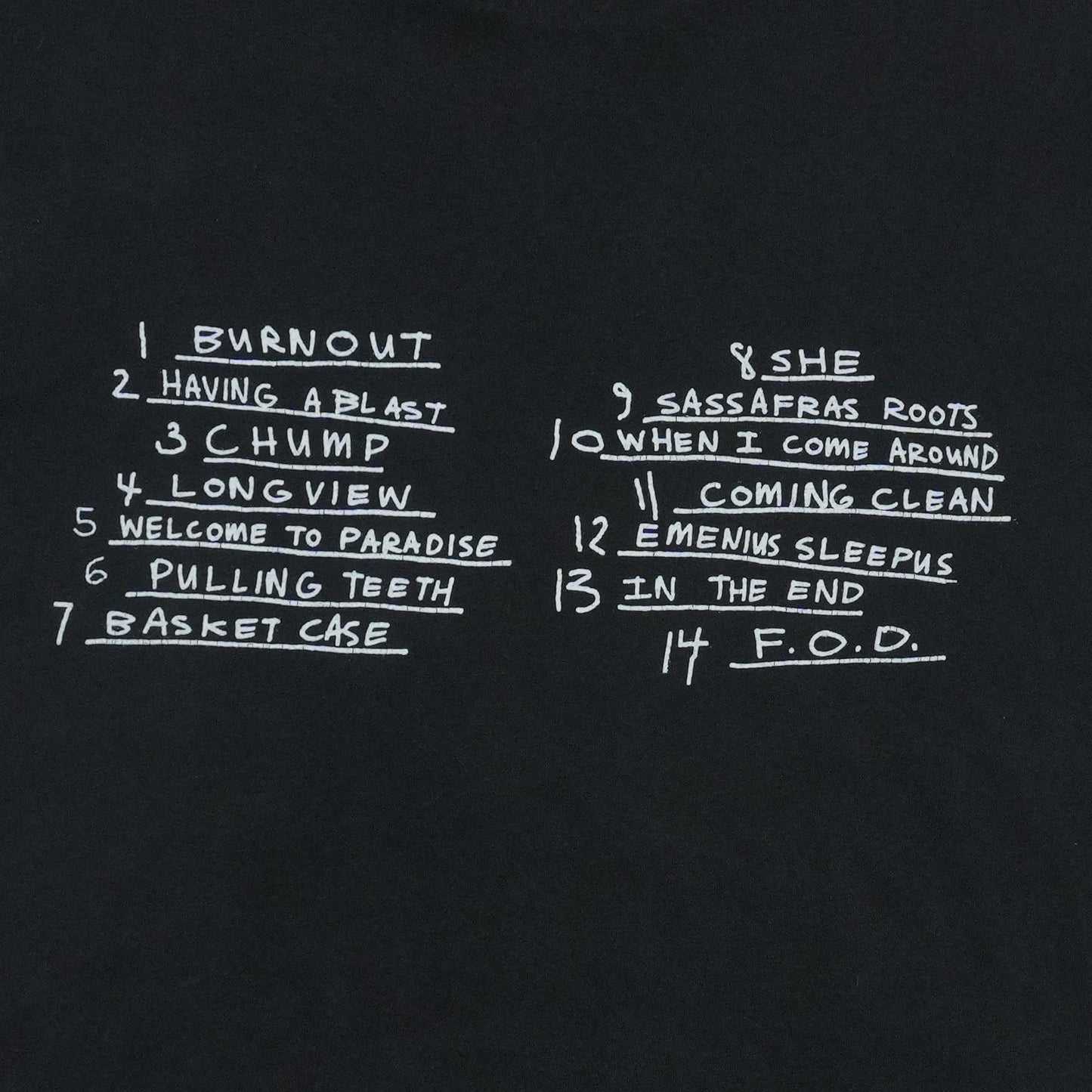 1994 Green Day Dookie Shirt Detail 3