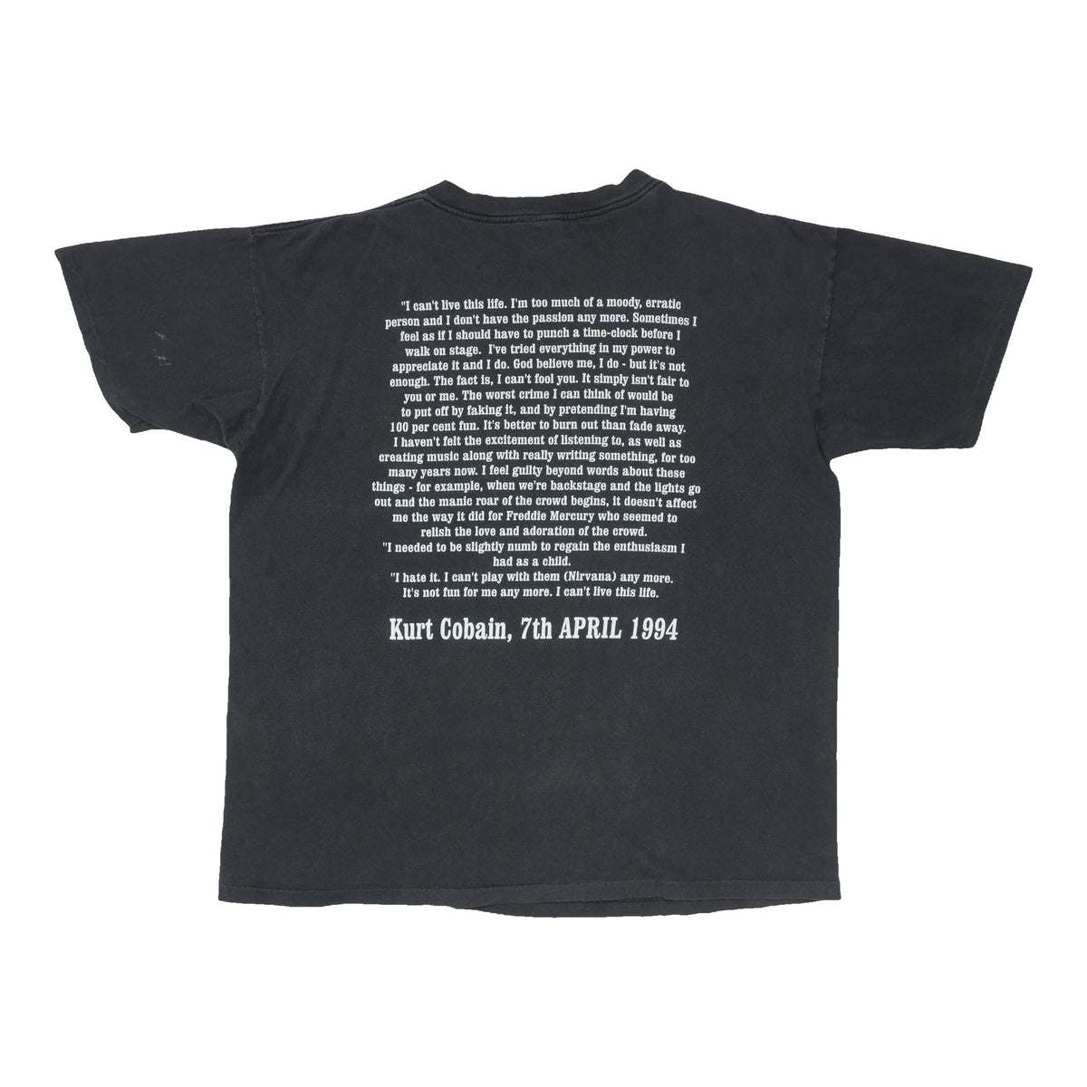 1994 Kurt Cobain Memorial Shirt