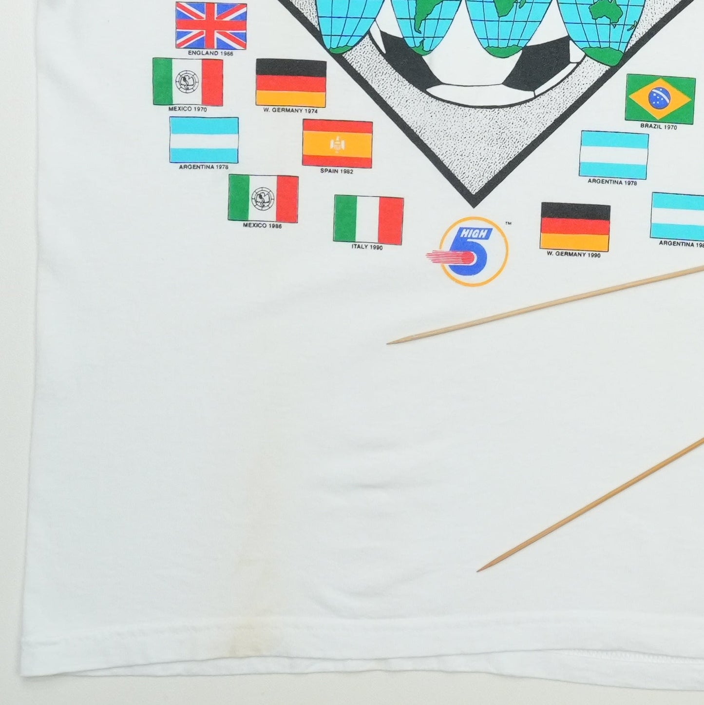 1994 World Cup USA Flags Soccer Shirt Detail 3