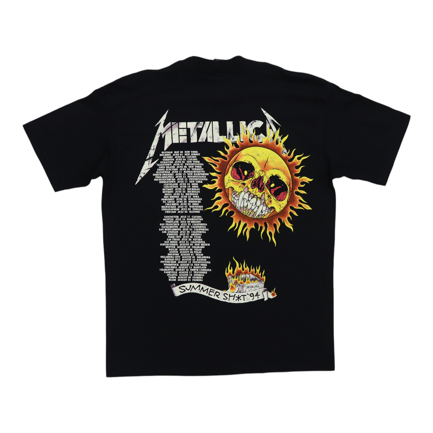 1994 Metallica Summer Shit Tour Shirt