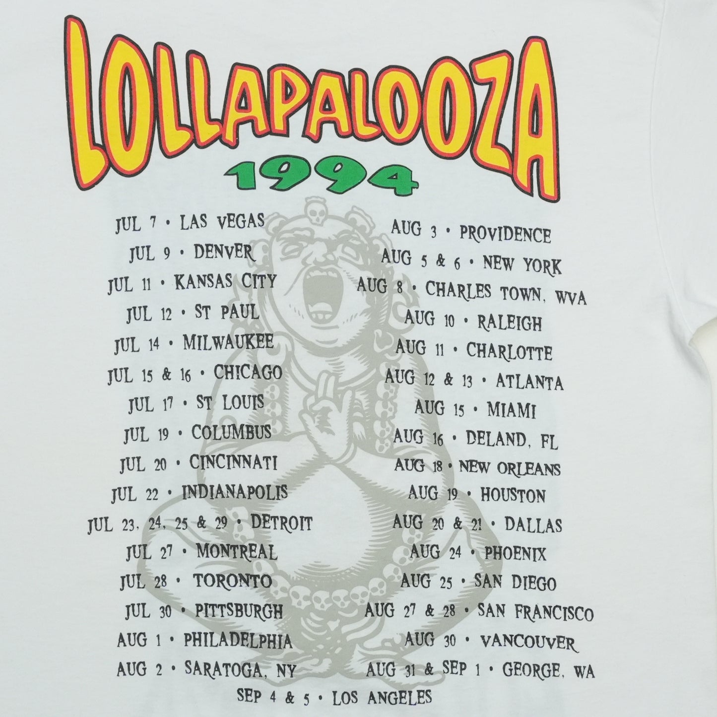 1994 Lollapalooza Shirt Detail 4