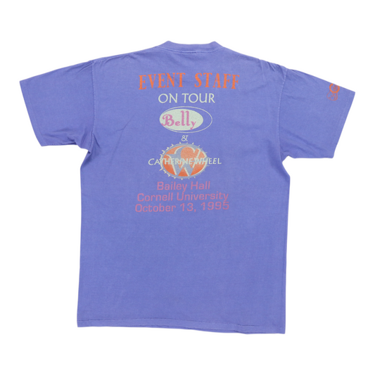 1995 Belly Catherine Wheel Cornell Concert Staff Shirt Back