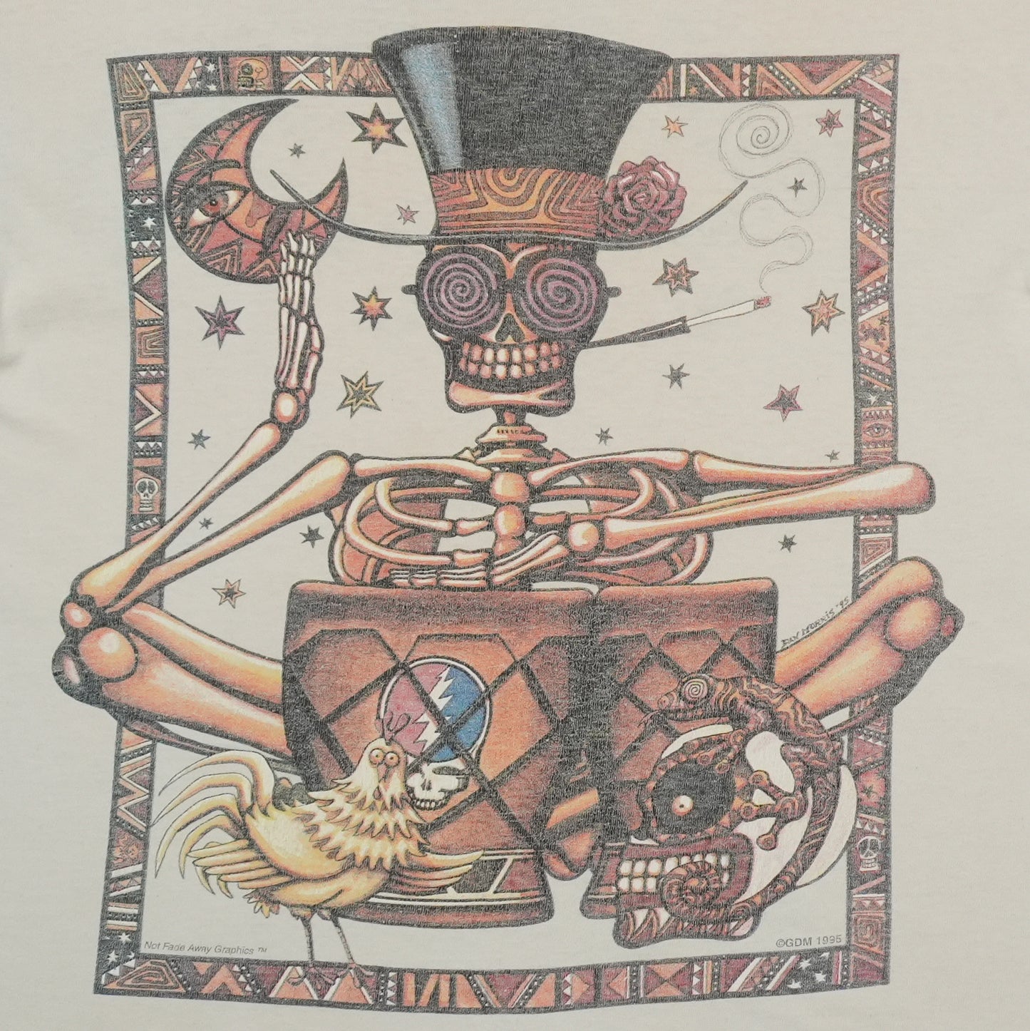 1995 Grateful Dead Spring Tour Shirt Detail 1