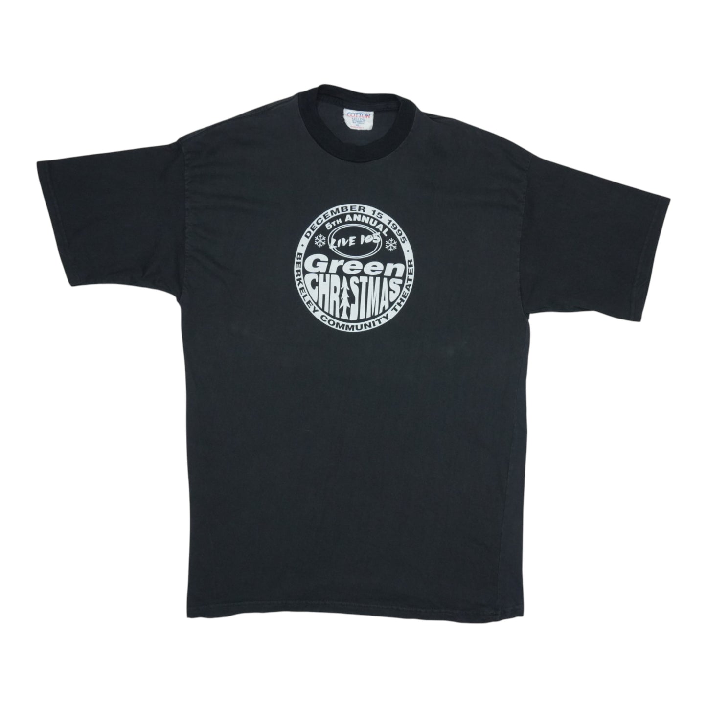 1995 Green Christmas Live 105 Concert Shirt