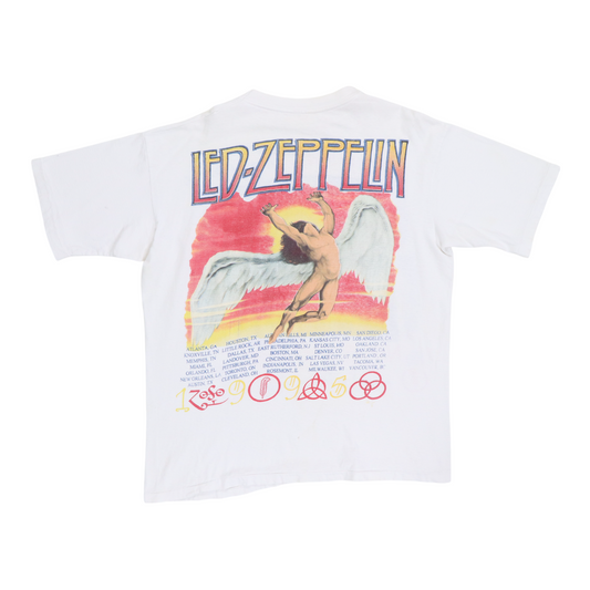 1995 Jimmy Page Robert Plant No Quarter World Tour Shirt Back