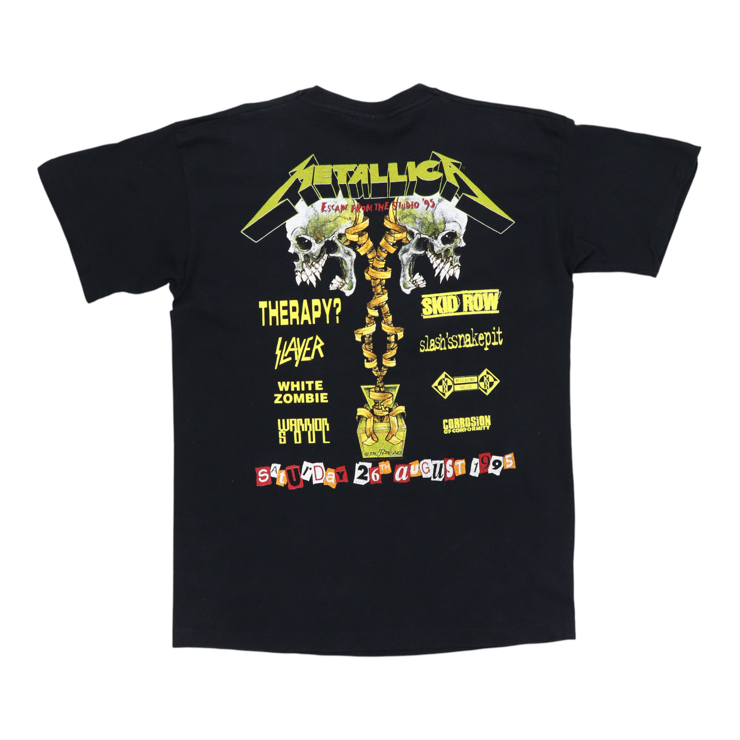 1995 Metallica Donnington Festival Shirt Back