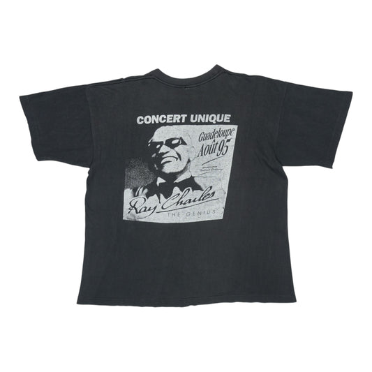 1995 Ray Charles Feedback Company Crew Concert Shirt Back