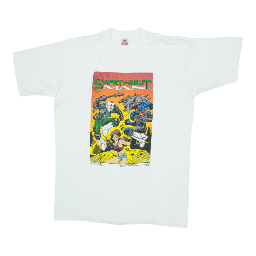 1995 Safety Belt Man Comic Shirt