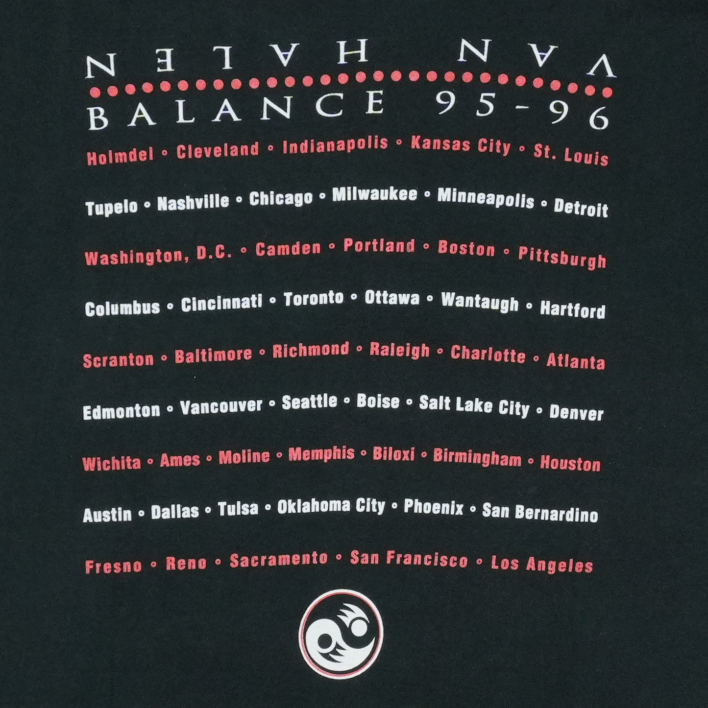 1995 Van Halen Balance Tour Shirt
