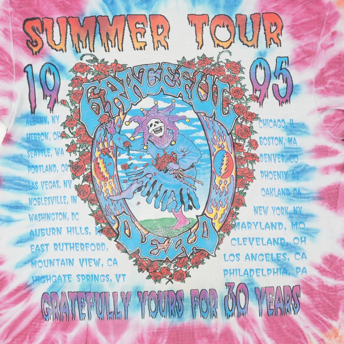 1995 Grateful Dead Summer Tour Tie Dye Shirt
