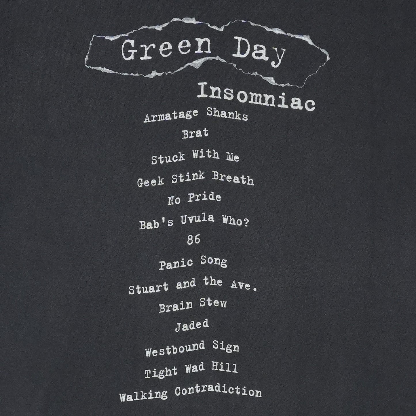 1995 Green Day Insomniac Shirt