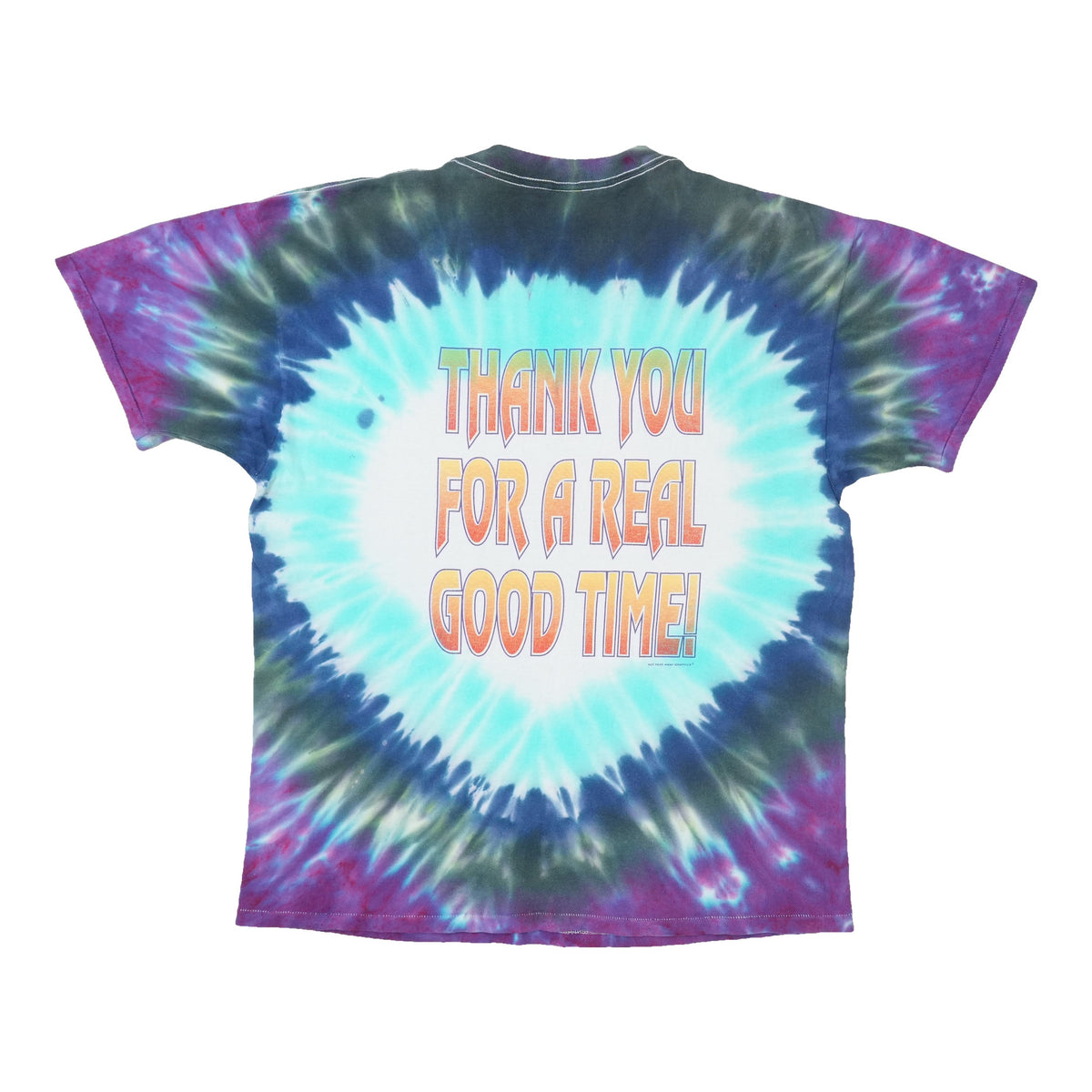 1995 Jerry Garcia Thank You For A Real Good Time Tie Dye Shirt