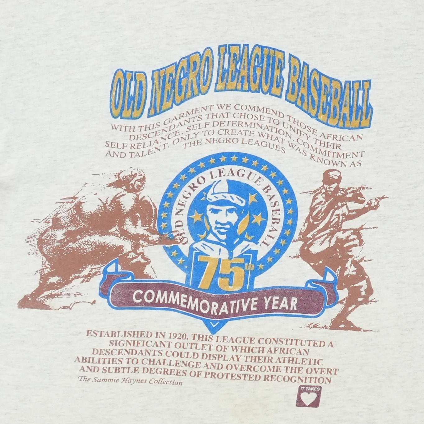 1995 Old Negro League Baseball 75th Anniversary Shirt