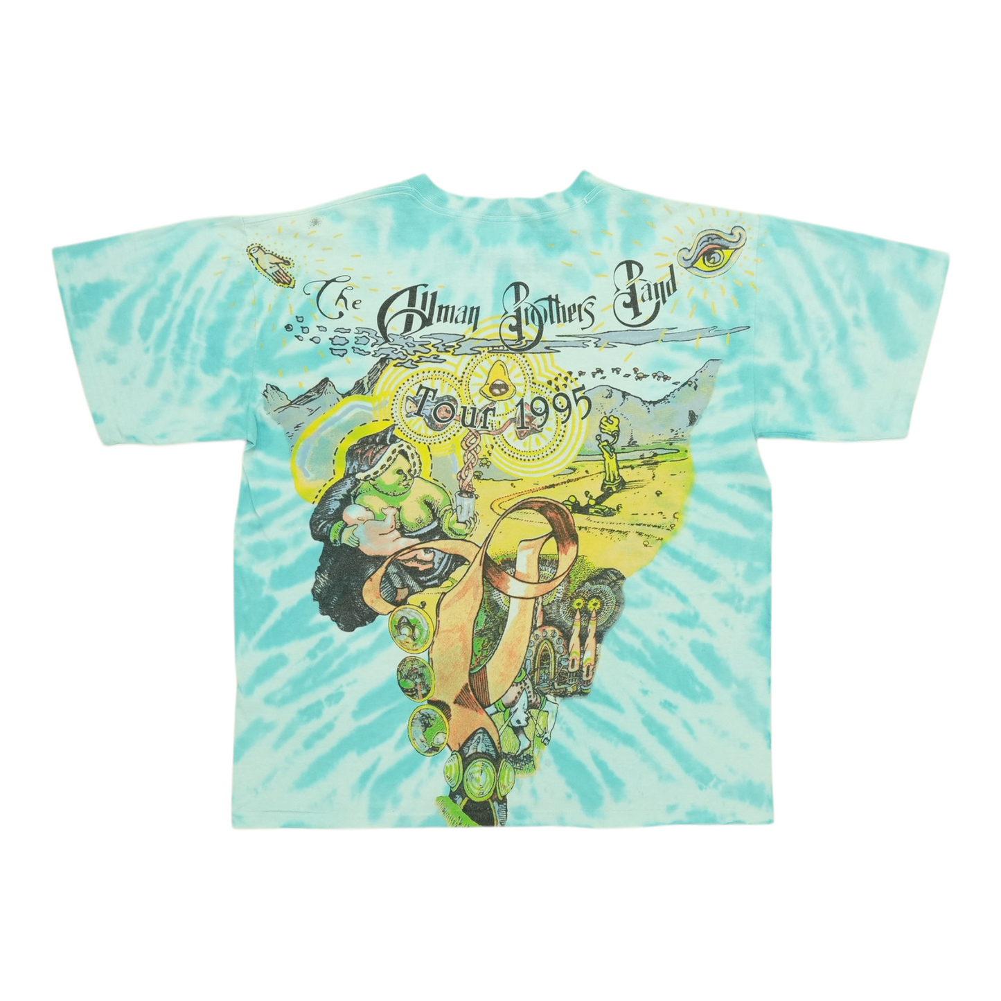 1995 Allman Brothers All Over Print Tie Dye Shirt