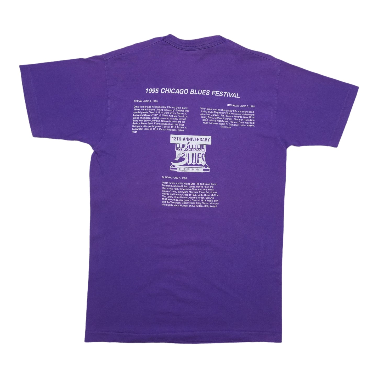 1995 Chicago Blues Festival Shirt Back
