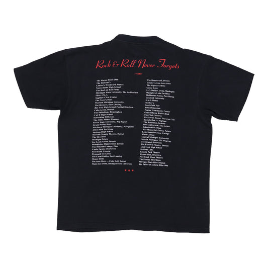 1996 Bob Seger Rock & Roll Never Forgets Tour Shirt Back