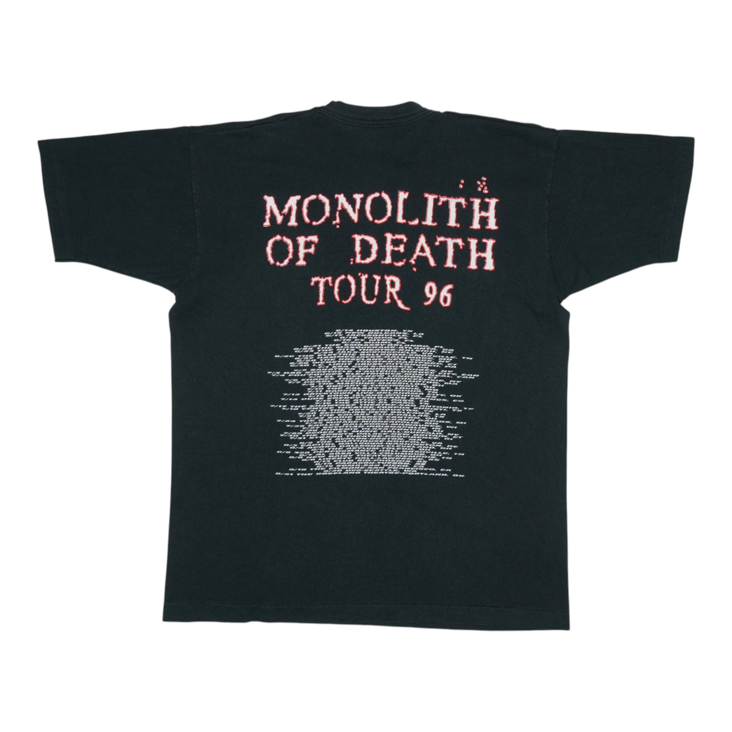 1996 Cannibal Corpse Monolith Of Death Tour Shirt