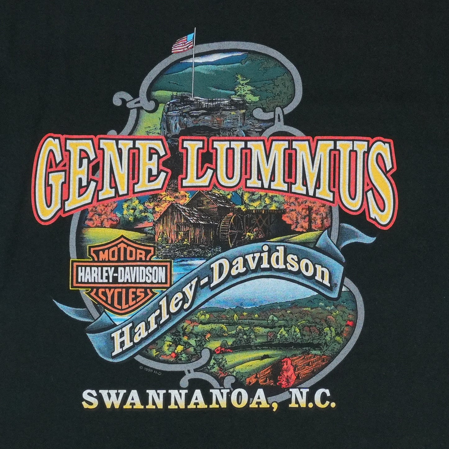 1996 Harley Davidson Gene Lummus Swannanoa North Carolina Shirt