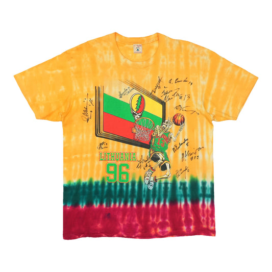 1996 Lithuania Basketball Grateful Dead Signed Shirt