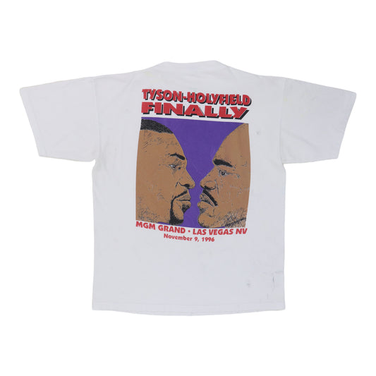 1996 Mike Tyson Evander Holyfield MGM Grand Shirt Back