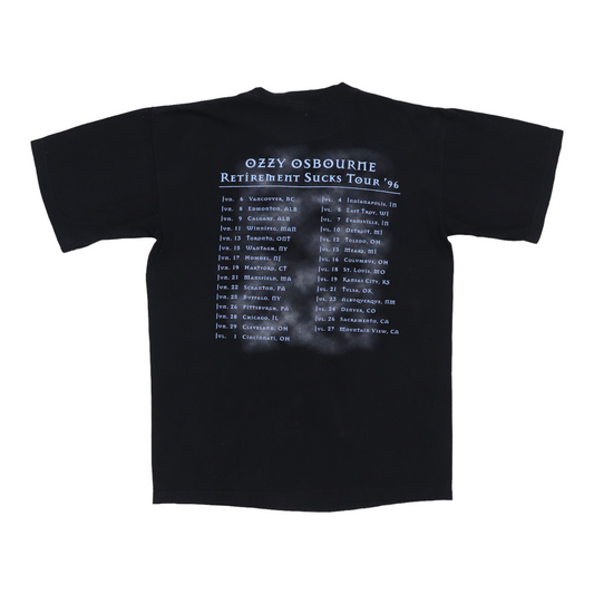 1996 Ozzy Osbourne Retirement Sucks Tour Shirt Back