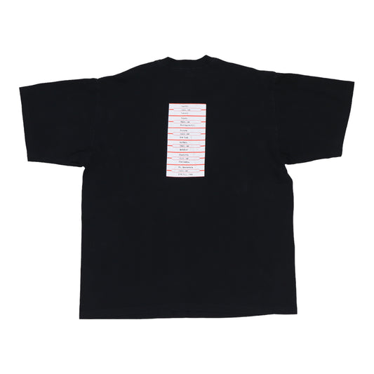 1996 Pearl Jam Tour Shirt Back